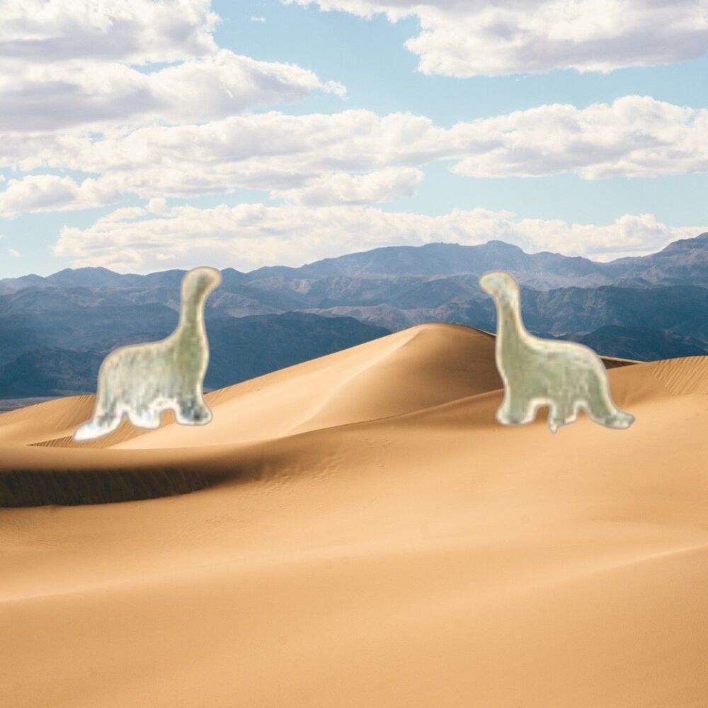 New Indio Jewelry Tiny Brushed Silver Dinosaur Stud Earrings #103